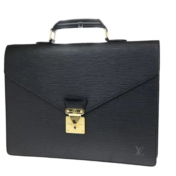 AUTHENTICITY GUARANTEED LOUIS VUITTON LV Serviette Conseiller Hand Bag Epi